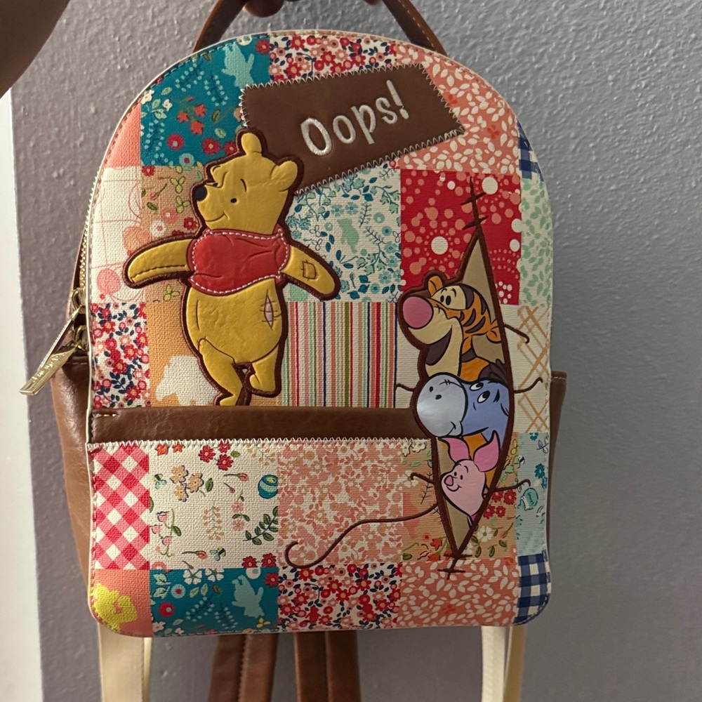 Patchwork Kids Backpack with Cartoon Characters